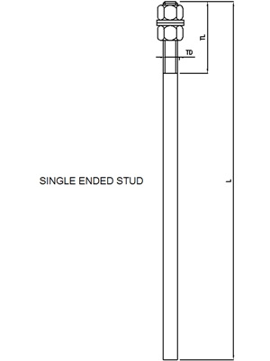 Single Ended Stud Bolt